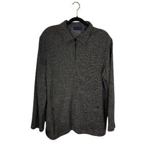 Karen Scott Zip Up Jacket Women Size XL Black Pockets Career Preppy Casual